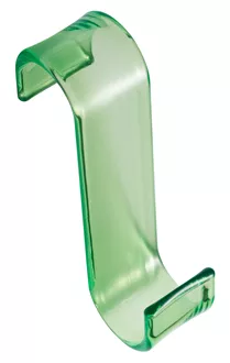 Hook for radiator transparent green